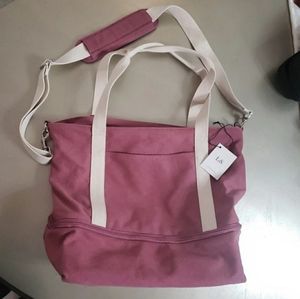 Lo & Sons: Catalina Deluxe Tote in Rose (washed canvas) discontinued color